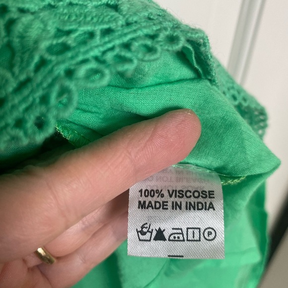 MELISSA ODABASH Salma Strapless Crocheted Lace-Trimmed Woven Mini Dress Size L - Picture 9 of 12